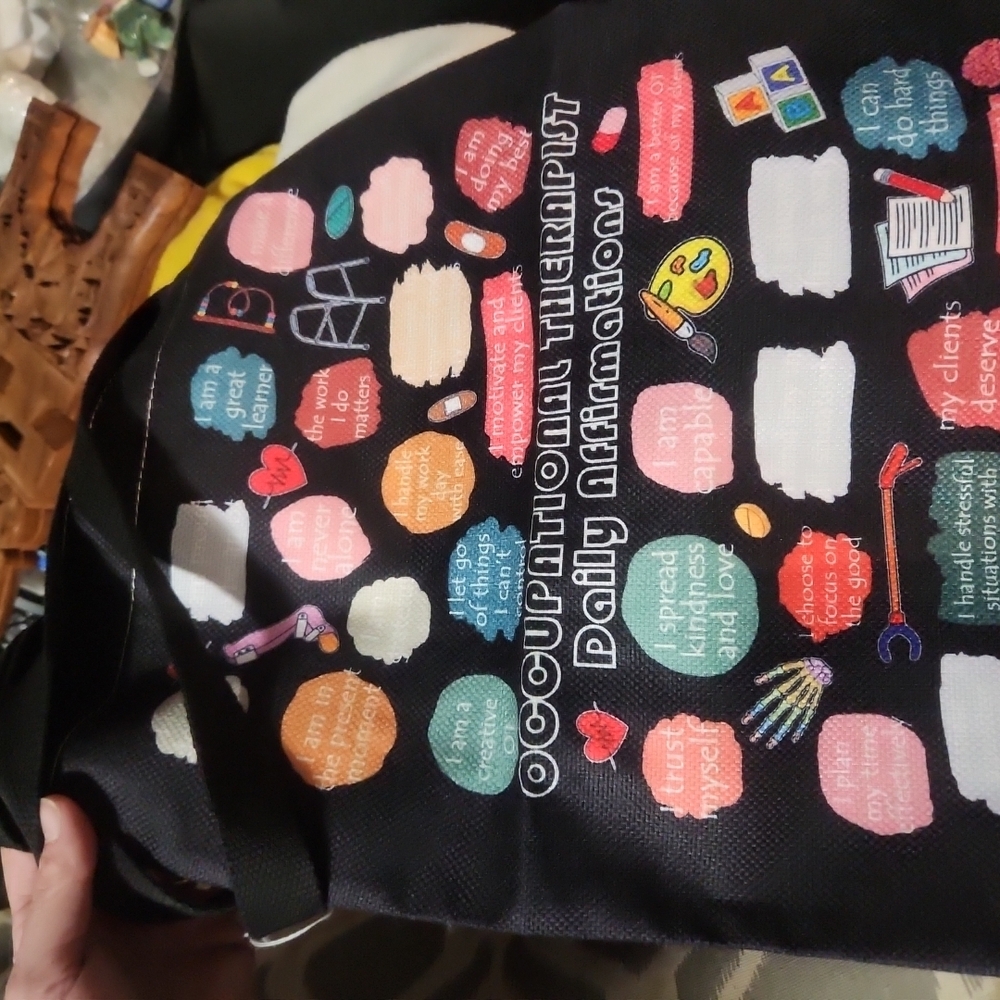 Occupational Therapist Daily Affirmations Tote Bag - Black